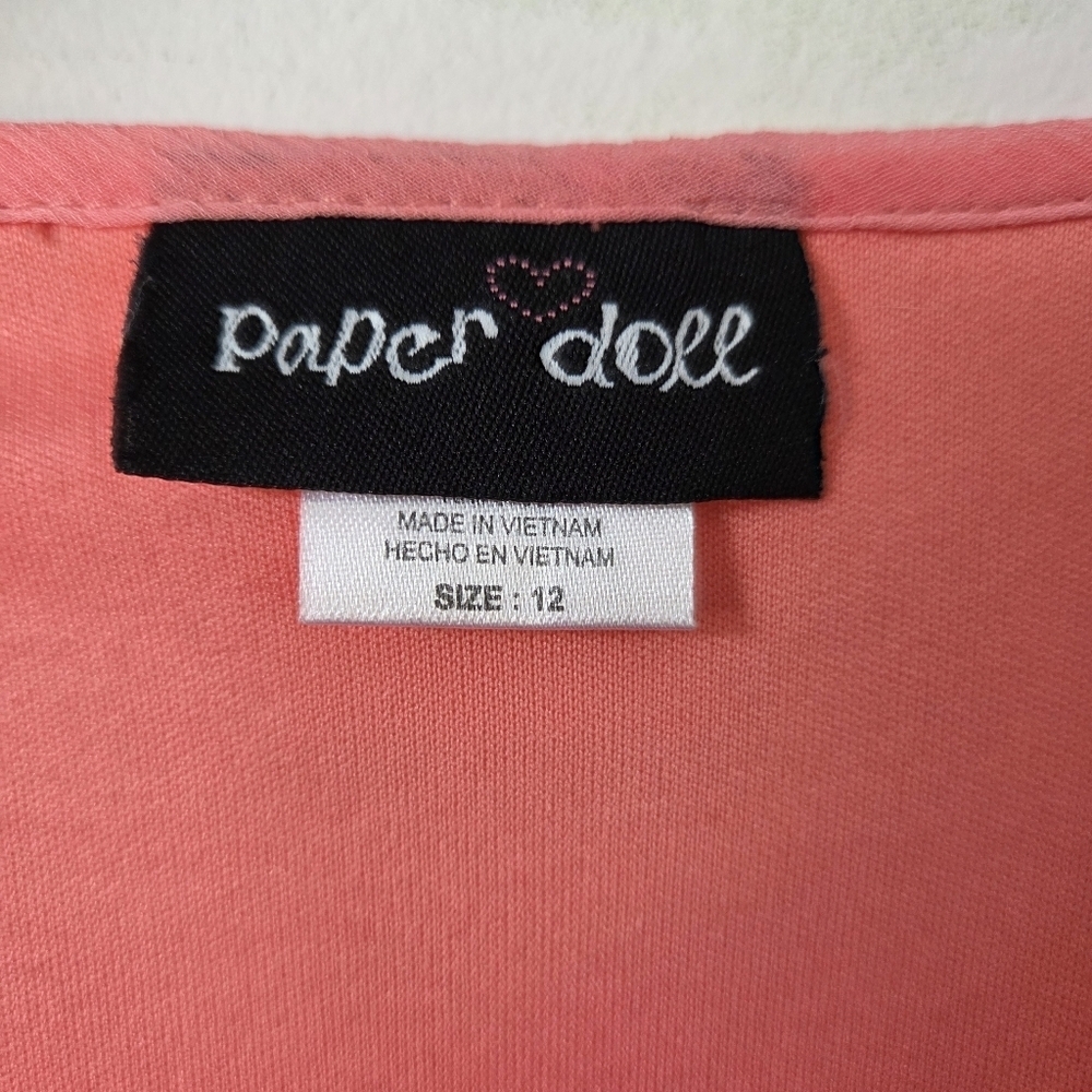 Girl's Paper Doll Layered Ruffle Dress - Picture 3 of 8